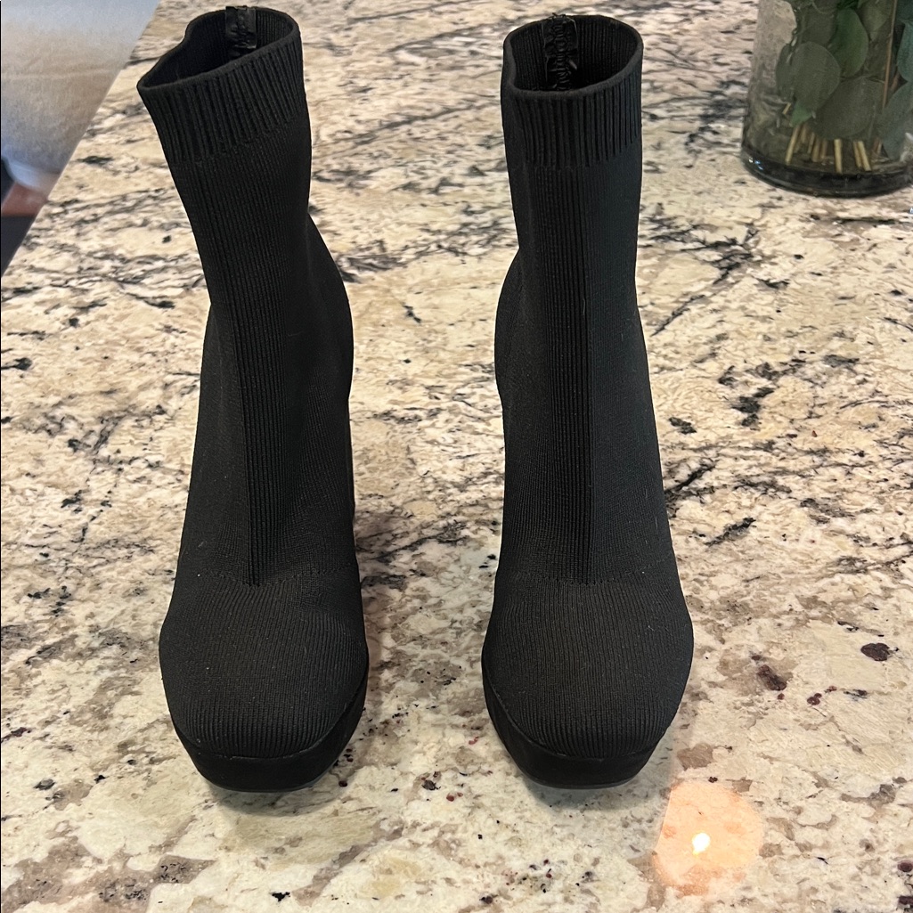 Altar’d State Chic Black Heeled Boots For Women